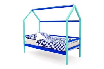 Кровать-домик в детскую Svogen синий-мятный в Южно-Сахалинске - предосмотр 1