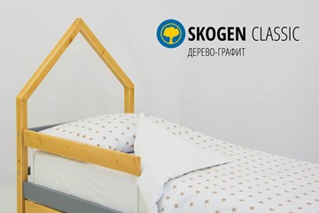 Детская кровать-домик мини Skogen дерево-графит в Южно-Сахалинске - предосмотр 3