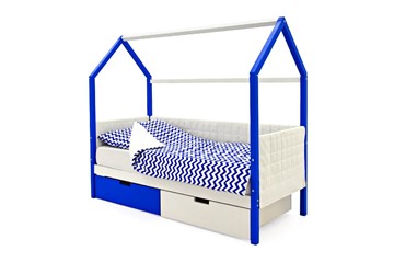 Кровать-домик в детскую «Svogen сине-белый» мягкая в Южно-Сахалинске - предосмотр 3
