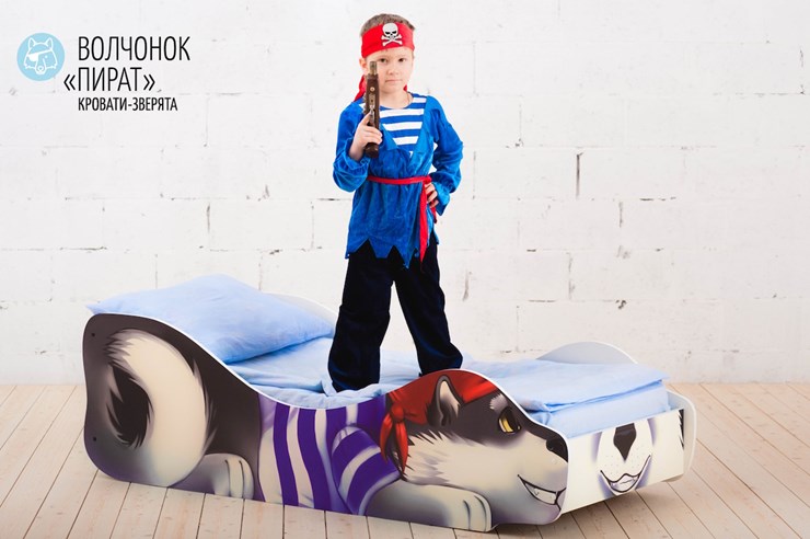 Кровать детская Волчонок-Пират в Южно-Сахалинске - изображение 1