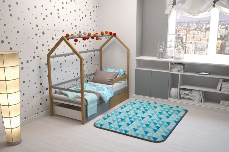 Детская кровать-домик Svogen графит-дерево в Южно-Сахалинске - изображение 7