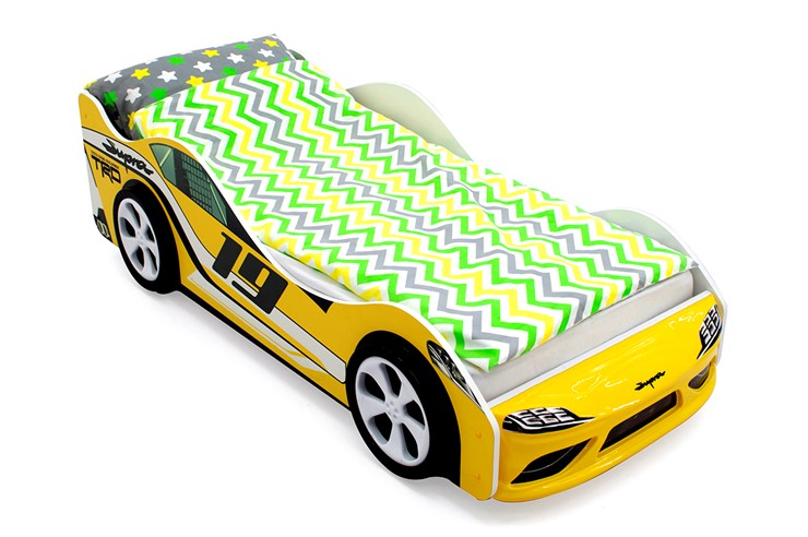 Кровать-машина Супра желтая в Южно-Сахалинске - изображение 1