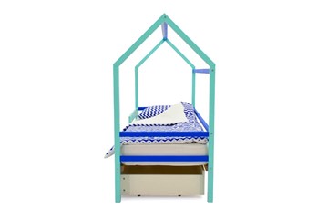 Кровать-домик в детскую Svogen синий-мятный в Южно-Сахалинске - предосмотр 5