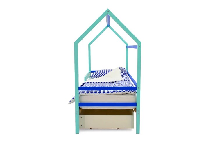 Кровать-домик в детскую Svogen синий-мятный в Южно-Сахалинске - изображение 5