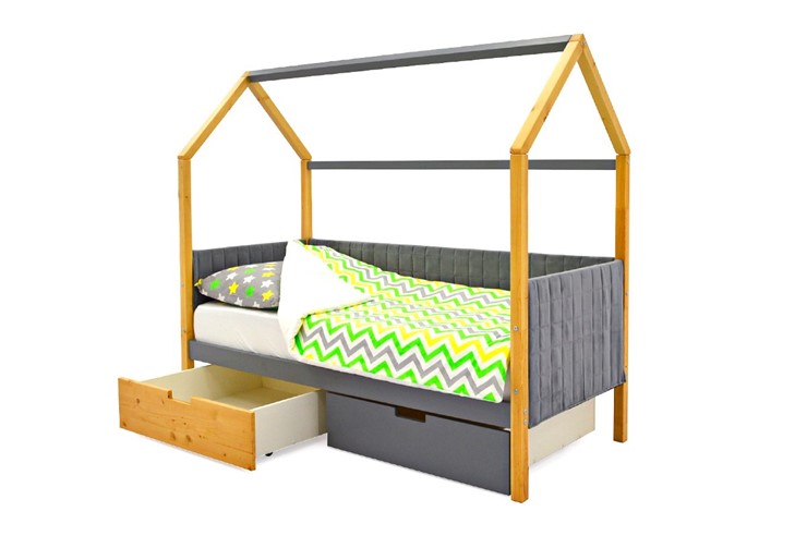 Кровать-домик в детскую «Svogen дерево-графит» мягкая в Южно-Сахалинске - изображение 6