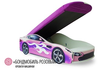 Детская кровать-машина Бондимобиль розовый в Южно-Сахалинске - предосмотр 1