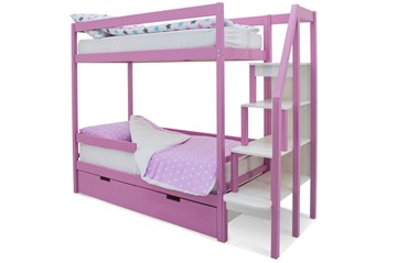 Двухэтажная детская кровать Svogen розовый в Южно-Сахалинске - предосмотр
