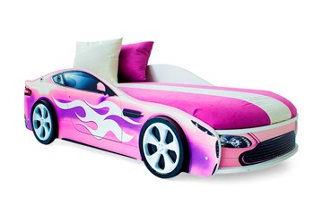 Детская кровать-машина Бондимобиль розовый в Южно-Сахалинске - предосмотр