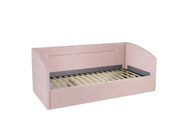 Детская кровать  0.9 Альба (Софа), нежно-розовый (велюр) в Южно-Сахалинске - изображение 1