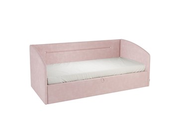 Детская кровать 0.9 Альба (Софа), нежно-розовый (велюр) в Южно-Сахалинске