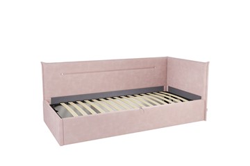 Кровать детская 0.9 Альба (Тахта), нежно-розовый (велюр) в Южно-Сахалинске - предосмотр 1