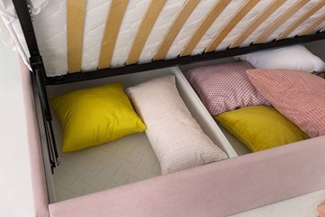 Кровать детская 0.9 Альба (Тахта), нежно-розовый (велюр) в Южно-Сахалинске - предосмотр 5
