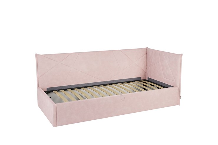 Детская кровать  0.9 Бест (Тахта), нежно-розовый (велюр) в Южно-Сахалинске - изображение 1
