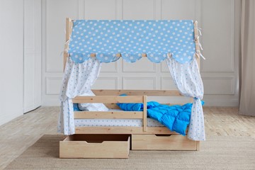 Детская кровать Домик с ящиками, без покраски в Южно-Сахалинске - предосмотр 1