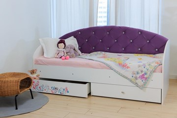 Детская кровать односпальная Эльза без бортика, Фиолетовый (латы) в Южно-Сахалинске - предосмотр 5