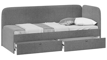Кровать подростковая Молли тип 1 (90), Микровелюр Scandi Graphite 22 в Южно-Сахалинске - предосмотр 1