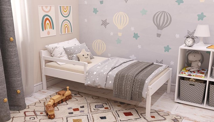 Кровать подростковая POLINI Kids Simple 840 Белый в Южно-Сахалинске - изображение 4