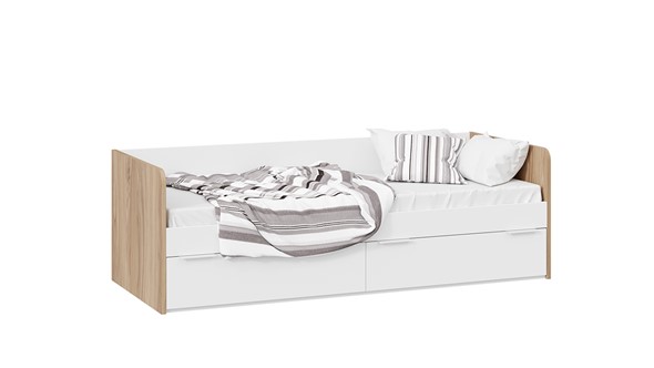 Детская кровать Порто ТД-393.12.01 (Яблоня беллуно/Белый софт) в Южно-Сахалинске - изображение