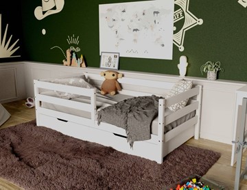 Детская кровать Софа с ящиками, цвет белый в Южно-Сахалинске - предосмотр 3