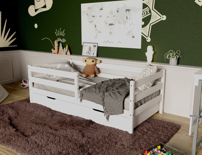 Детская кровать Софа с ящиками, цвет белый в Южно-Сахалинске - изображение 3