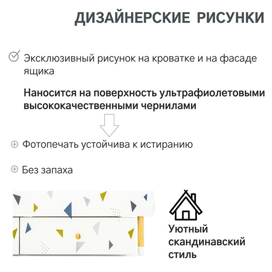Детская кровать Stumpa Облако "Треугольники зеленый, синий" в Южно-Сахалинске - изображение 18