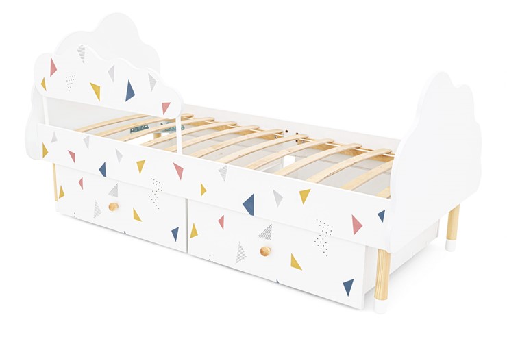 Кроватка Stumpa Облако "Треугольники желтый, синий, розовый" в Южно-Сахалинске - изображение 7