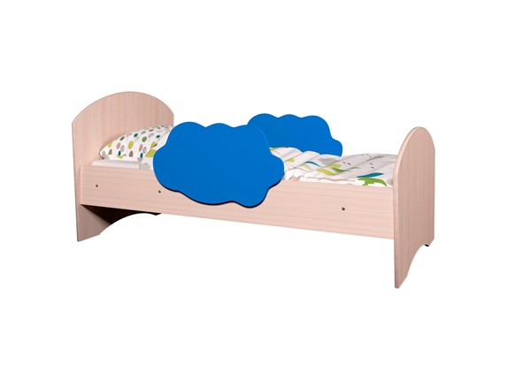 Кровать детская Тучка, корпус Дуб млечный, фасад Синий в Южно-Сахалинске - изображение