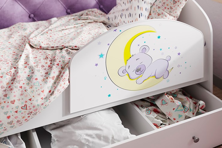Кровать детская Звездочка с бортиком, Бежевый в Южно-Сахалинске - изображение 2