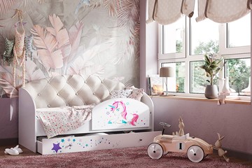 Кровать детская Звездочка с бортиком, Бежевый в Южно-Сахалинске