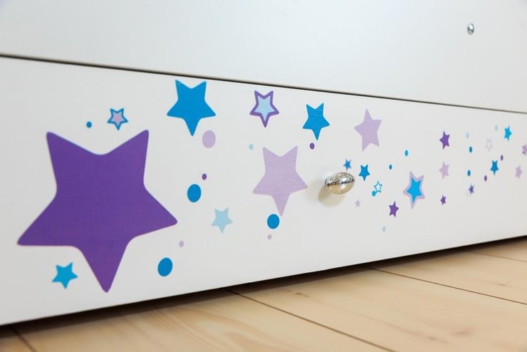 Детская кровать с бортиками Звездочка с бортиком, Фиолетовый в Южно-Сахалинске - изображение 3