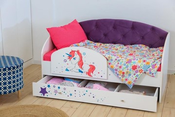 Детская кровать с бортиками Звездочка с бортиком, Фиолетовый в Южно-Сахалинске - предосмотр 5