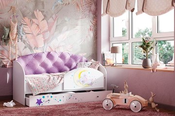 Детская кровать с бортиками Звездочка с бортиком, Фиолетовый в Южно-Сахалинске - предосмотр