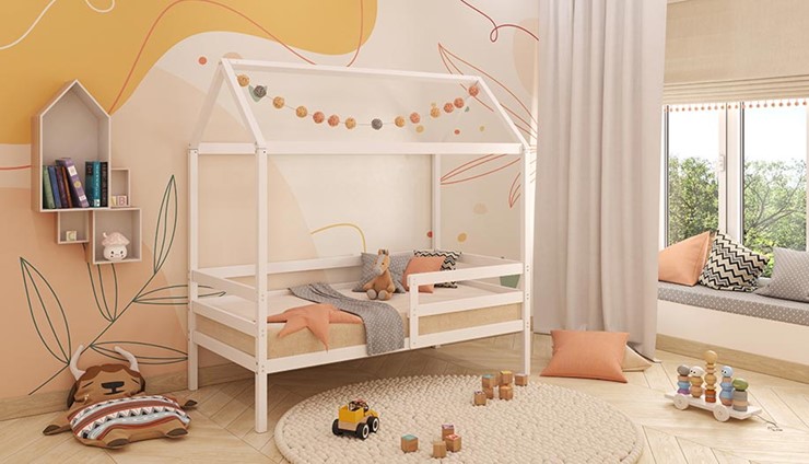 Детская кровать POLINI Kids Simple 950 Белый в Южно-Сахалинске - изображение 8