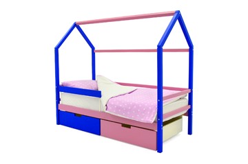 Кровать-домик в детскую Svogen синий-лаванда в Южно-Сахалинске - предосмотр