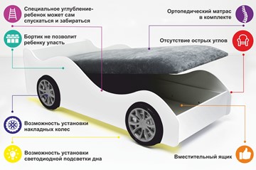 Кровать-машина детская Такси с подъемным механизмом в Южно-Сахалинске - предосмотр 8