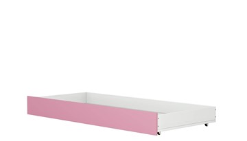 Кровать с ящиком POLINI Kids Mirum 1915 Белый / Розовый в Южно-Сахалинске - предосмотр 1