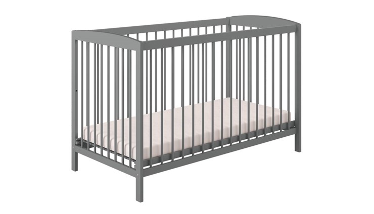 Кроватка для новорожденных POLINI Kids Simple 101 Серый в Южно-Сахалинске - изображение 1
