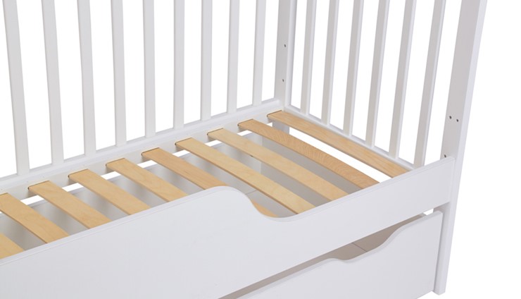 Кроватка для новорожденных POLINI Kids Simple 310-02 Белый в Южно-Сахалинске - изображение 2