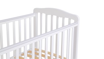 Кроватка для новорожденных POLINI Kids Simple 310-02 Белый в Южно-Сахалинске - предосмотр 4
