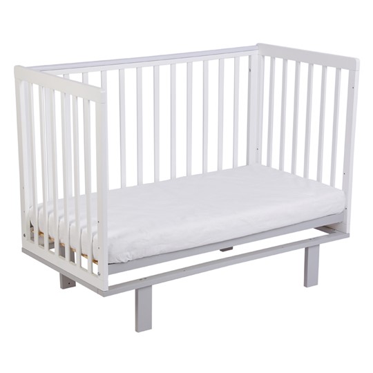Кровать для новорожденных серия 3400 POLINI Kids Simple 340 Белый / Серый в Южно-Сахалинске - изображение 4