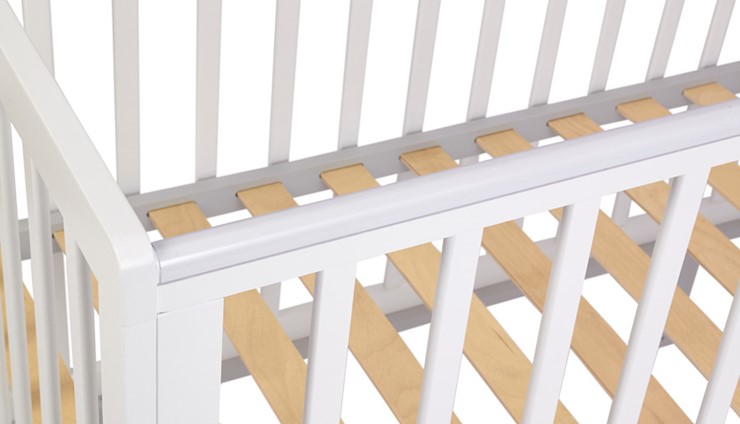 Кровать для новорожденных серия 3400 POLINI Kids Simple 340 Белый / Серый в Южно-Сахалинске - изображение 6