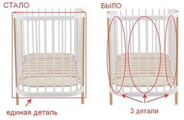 Детская кровать POLINI Kids Simple 350 Белый / Бук в Южно-Сахалинске - предосмотр 16