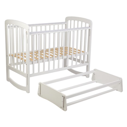 Кроватка для новорожденных с маятником POLINI Kids Simple 304 Белый в Южно-Сахалинске - изображение 1