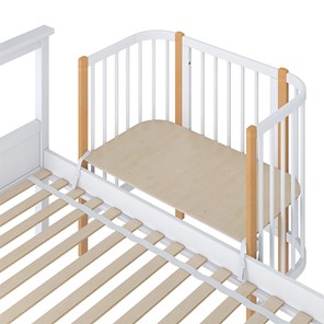 Приставная кровать POLINI Kids Simple 105 Белый / Бук в Южно-Сахалинске - предосмотр 3