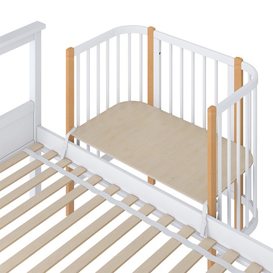 Приставная кровать POLINI Kids Simple 105 Белый / Бук в Южно-Сахалинске - изображение 3
