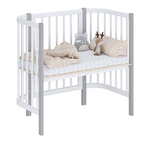 Детская кровать POLINI Kids Simple 105 Белый / Серый в Южно-Сахалинске - предосмотр 1
