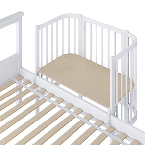 Кроватка детская приставная POLINI Kids Simple 105 Белый в Южно-Сахалинске - предосмотр 2