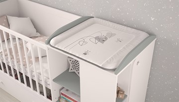 Детская кровать-трансформер с комодом POLINI Kids Ameli 800 Белый / Серый, серия AMELI в Южно-Сахалинске - предосмотр 3