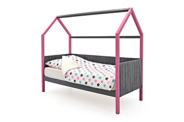 Детская кровать-домик «Svogen лаванда-графит» мягкая в Южно-Сахалинске - предосмотр
