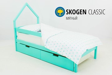 Детская кровать-домик мини Skogen мятная в Южно-Сахалинске - предосмотр